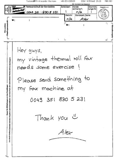 Fax from +4935*****231