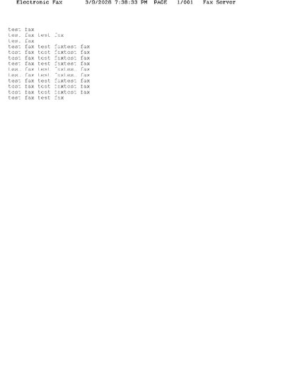 Fax from ElectronicFax