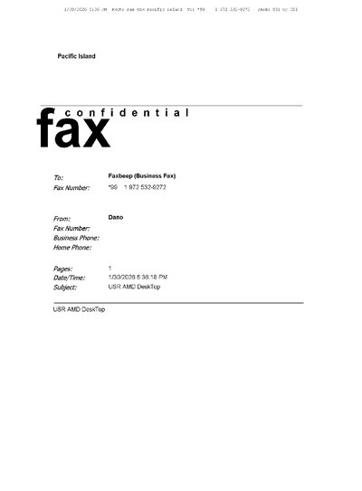 Fax from FaxUSR