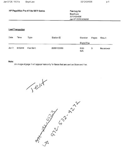 Fax from +321*****36