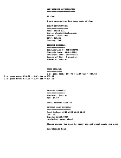 Fax from GUESTTRENDS