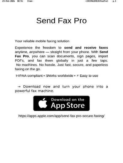 Fax from +183*****414FaxPro