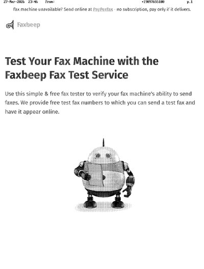 Fax from +190*****100