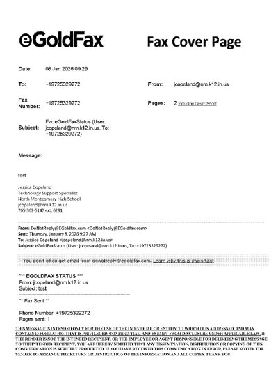 Fax from NorthMontgomerySc