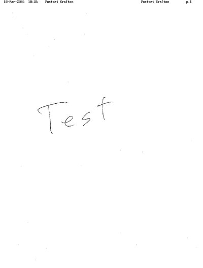 Fax from PostnetGrafton