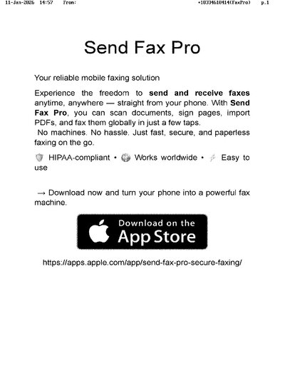 Fax from +183*****414FaxPro