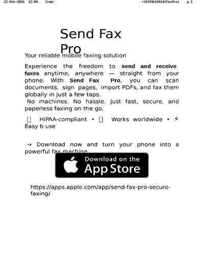 Fax from +183*****414FaxPro