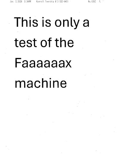 Fax from Unknown
