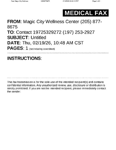 Fax from MagicCityWellness