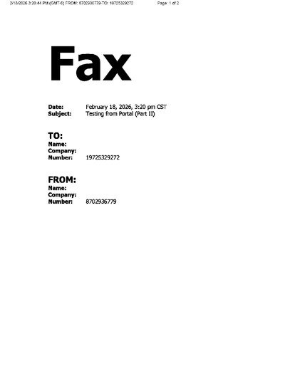 Fax from +870*****79