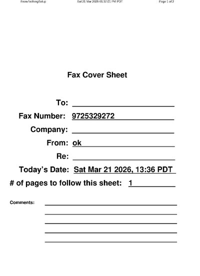 Fax from NothingSetup