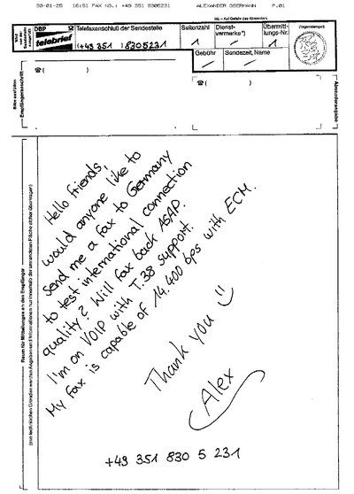 Fax from +4935*****231