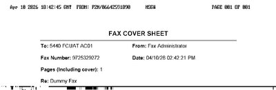 Fax from +303*****99