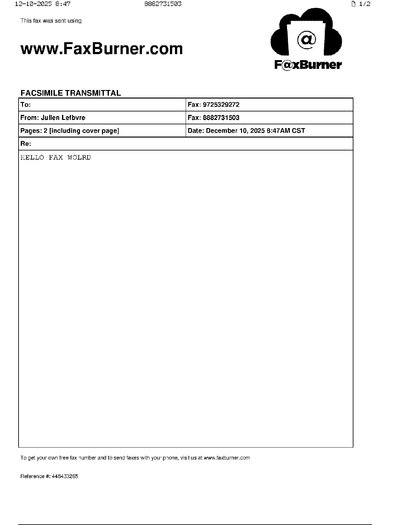 Fax from +888*****03