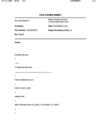 Fax from +123*****014