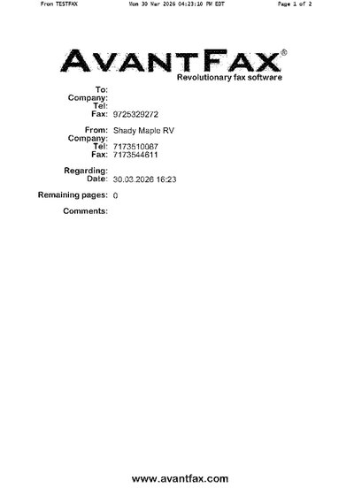 Fax from TESTFAX