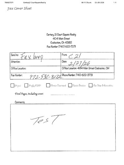 Fax from +740*****71