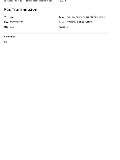 Fax from VFD1**M*N**