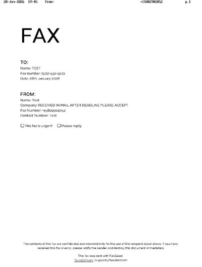 Fax from +158*****052