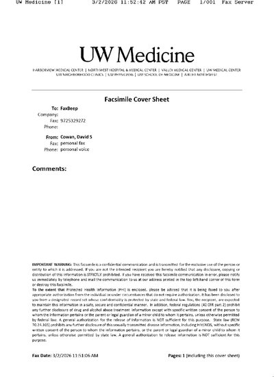 Fax from UWMedicine1