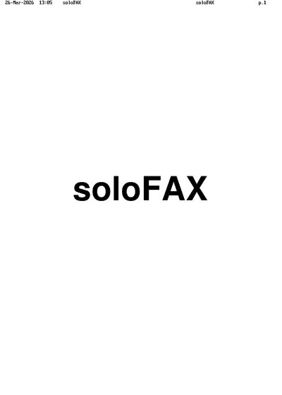 Fax from soloFAX