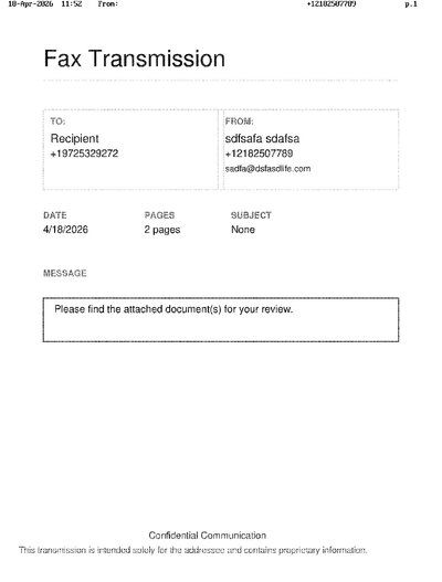 Fax from +121*****789