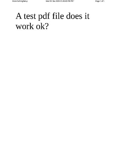 Fax from NothingSetup