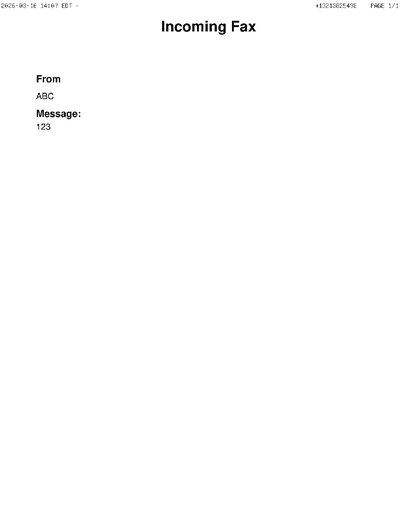 Fax from +132*****498