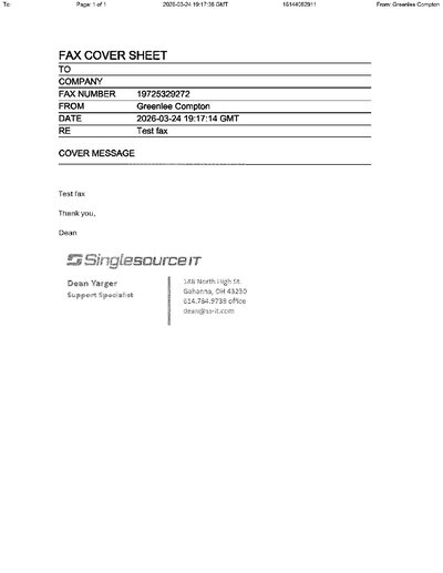 Fax from +161*****911