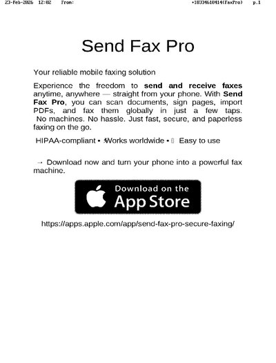 Fax from +183*****414FaxPro