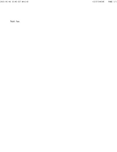 Fax from +121*****345