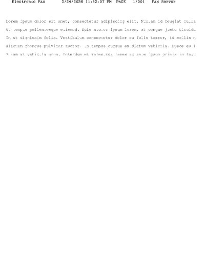 Fax from ElectronicFax