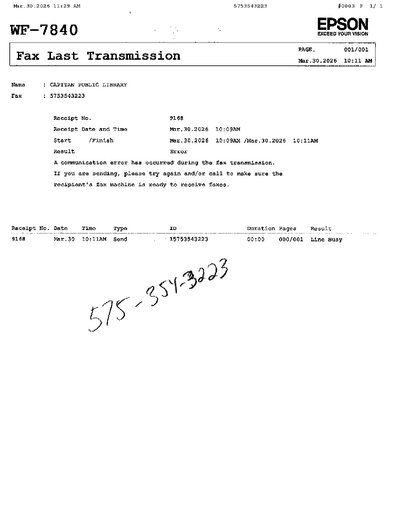 Fax from +575*****23