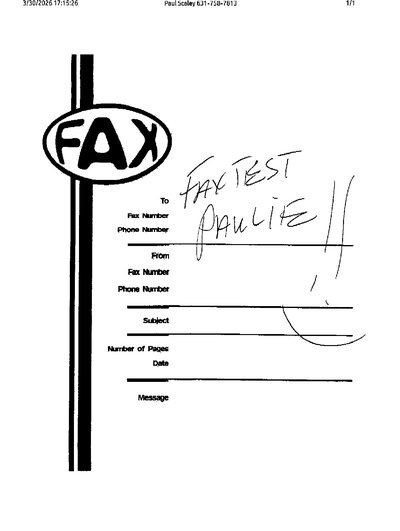 Fax from +631*****13