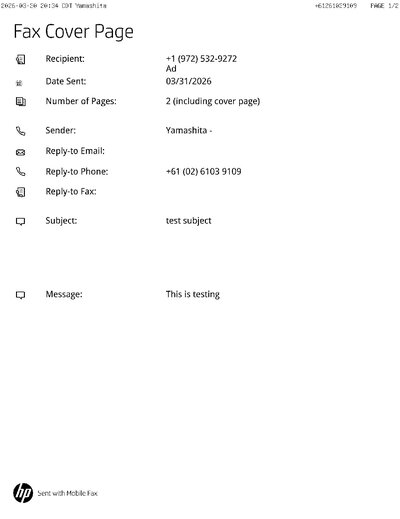 Fax from +612*****109