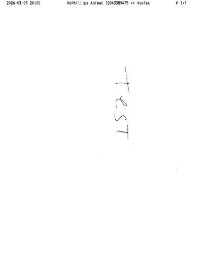 Fax from McPhillipsAnimal