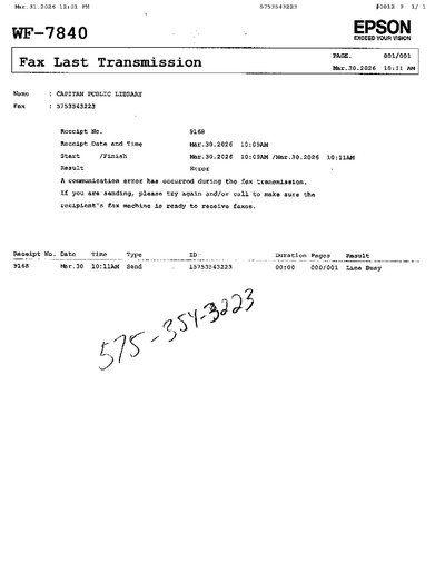 Fax from +575*****23