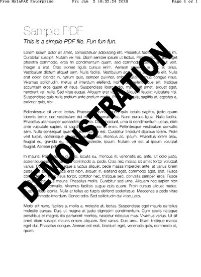 Fax from HylaFAXEnterprise