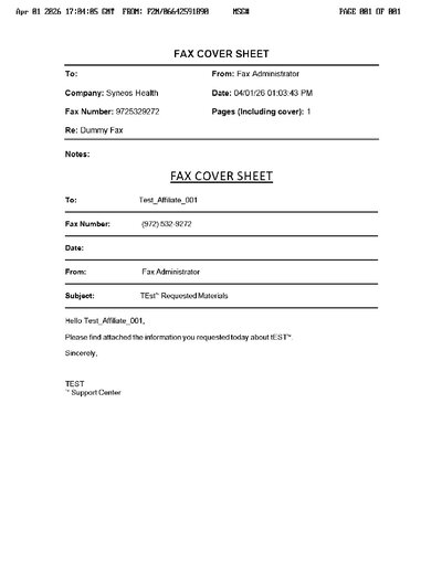 Fax from +303*****99