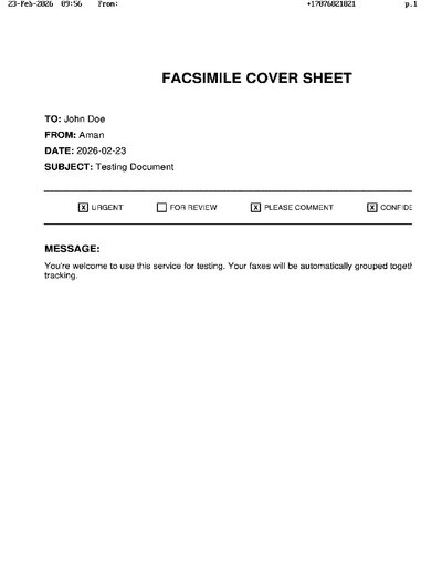 Fax from +170*****821