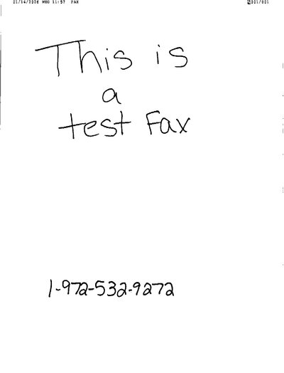 Fax from Unknown