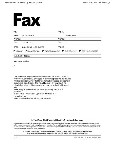 Fax from POWERBACKGROUP