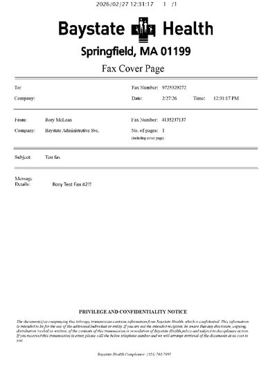 Fax from BaystateHealthIT