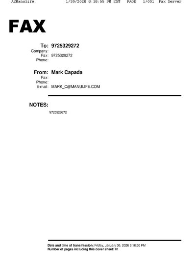 Fax from AZManulife