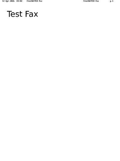 Fax from FreeSWITCHFax