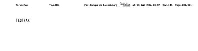 Fax from BanquedeLuxembourg