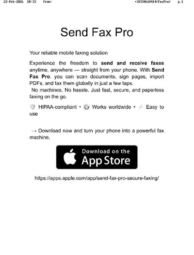 Fax from +183*****414FaxPro