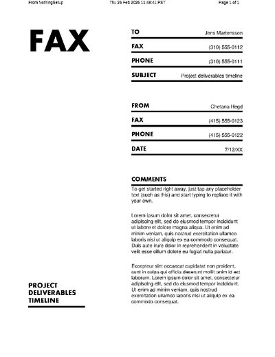 Fax from NothingSetup