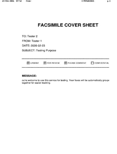 Fax from +170*****821