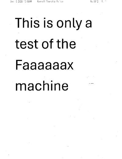 Fax from Unknown